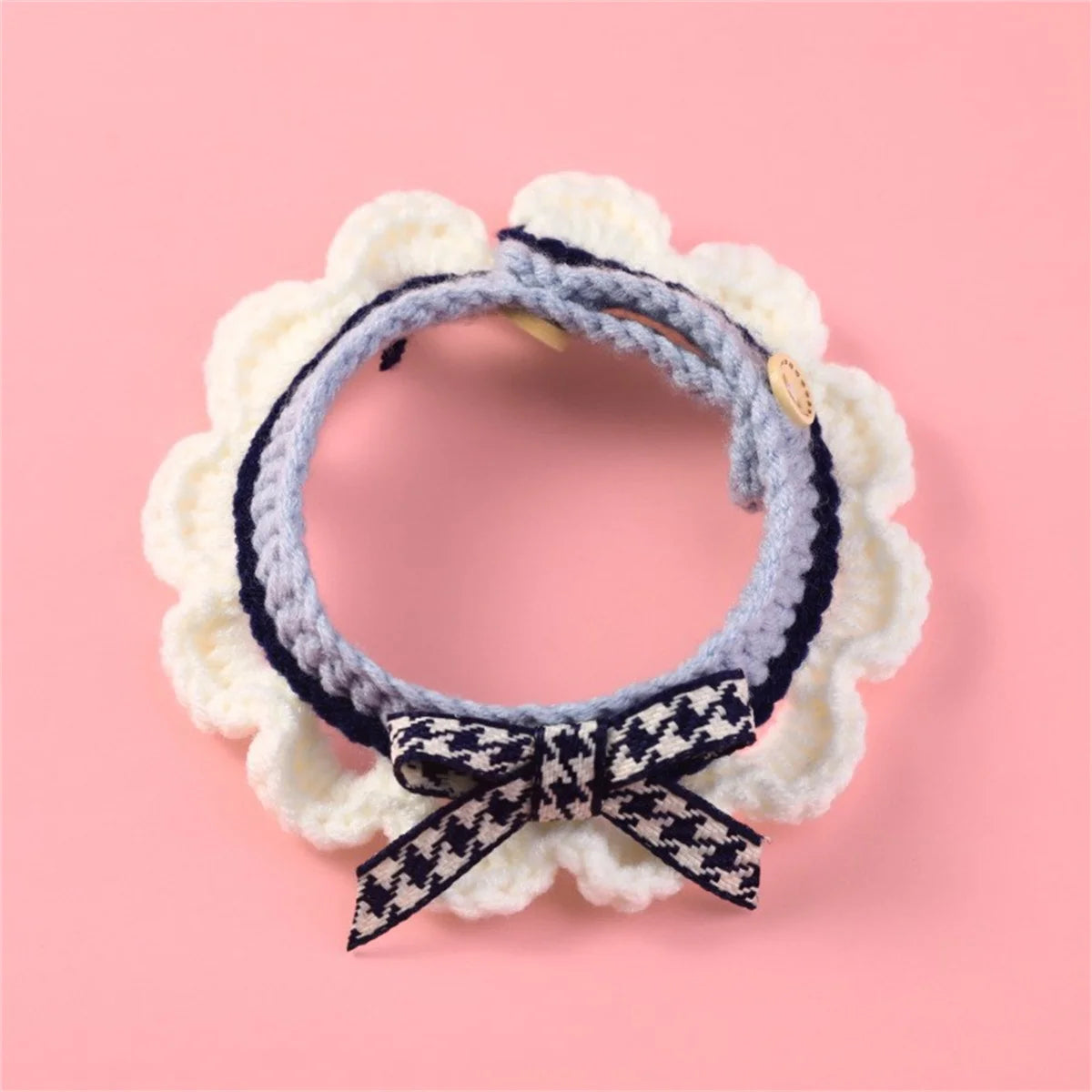 Knitted Bow Knot Decorative Lace Collar For Cats And Dogs