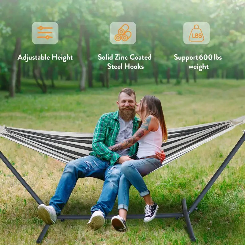 GYROOR Adjustable Stand Hammock with 600 Pound Capacity