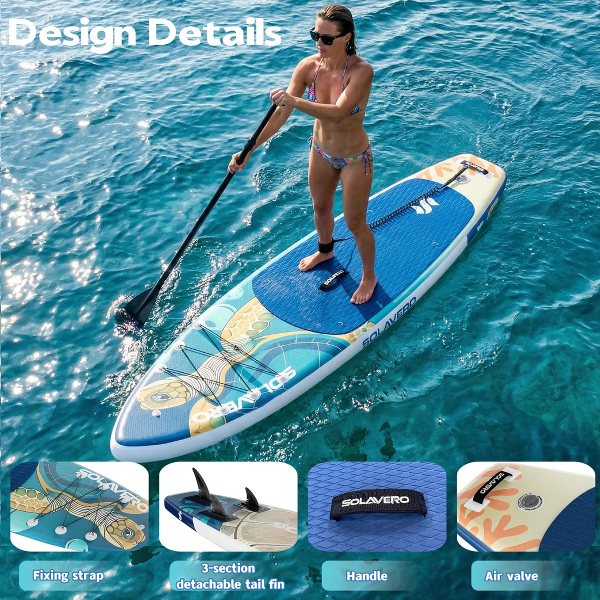 Nebmaax Inflatable Stand Up Paddle Board With Non Slip Deck