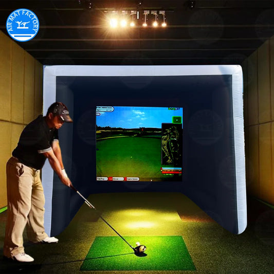 Inflatable Golf Practice Swing Simulator Tent Indoor Training Cage