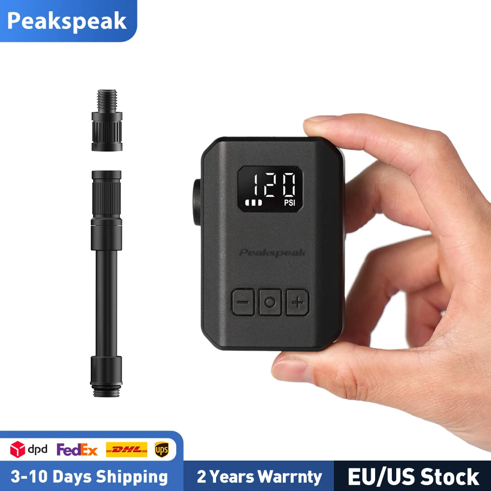 Peakspeak Electric Cordless Bike Tire Inflator With LED Display
