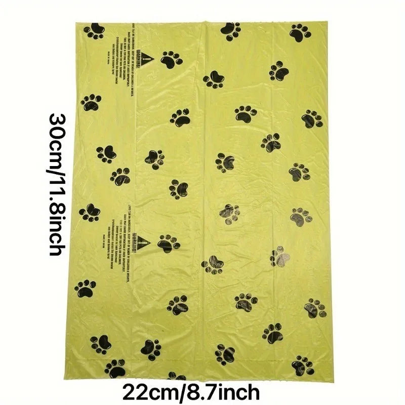 Extra Thick Leak Proof Paw Print Pet Waste Disposal Bags