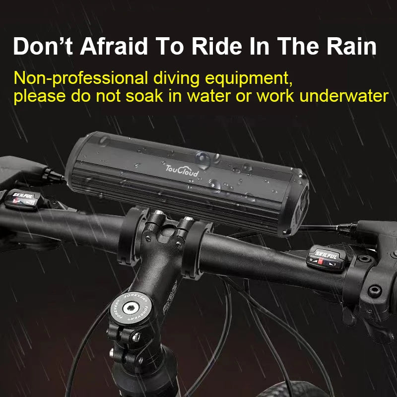 TouCloud Waterproof USB Rechargeable Bicycle Headlight With Power Bank