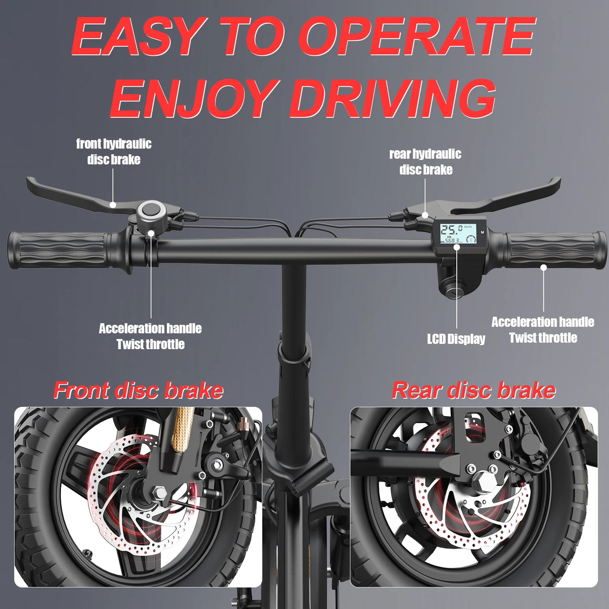 UPlee GS5 500W Peak Folding Electric Bike With Removable Battery