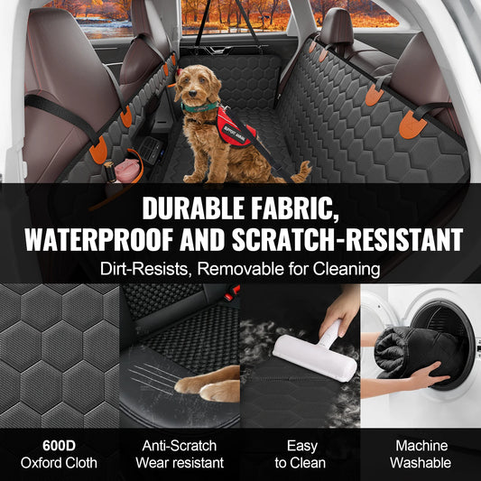 SucceBuy Dog Car Seat Extender Bed Cover With Mesh Window