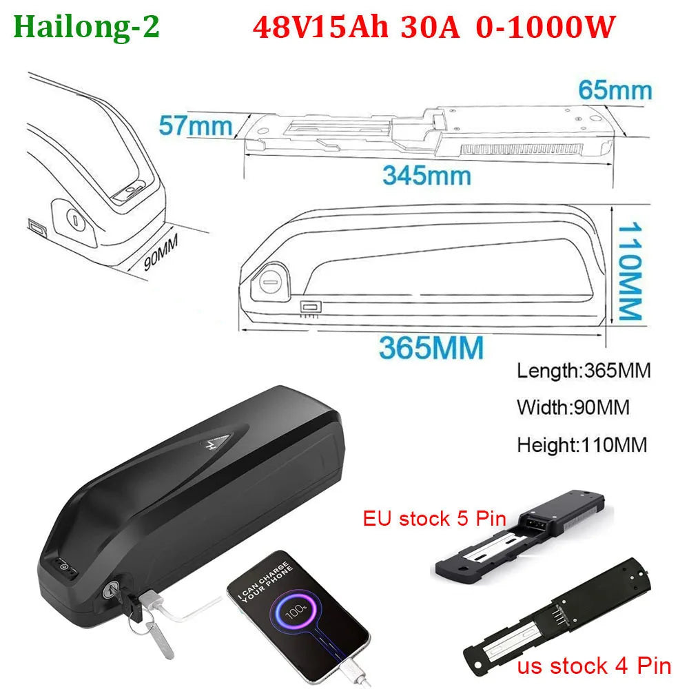 UNITPACKPOWER 21700 Lithium Ion Electric Bike Battery Pack