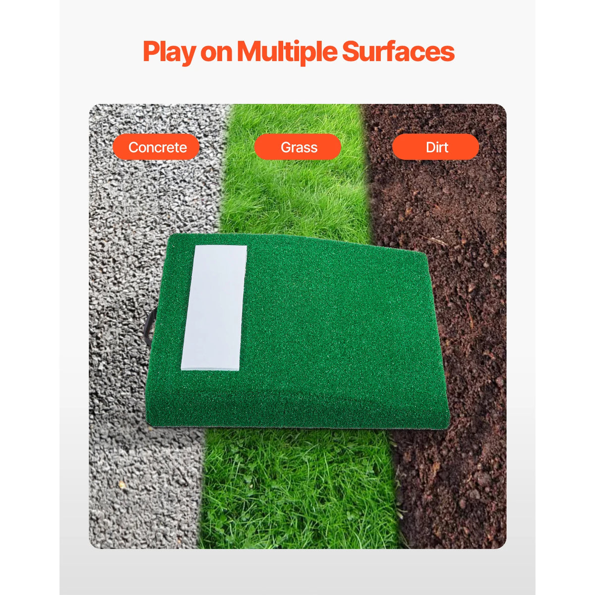 SucceBuy Baseball Pitching Mound With Durable Turf And Carry Handle