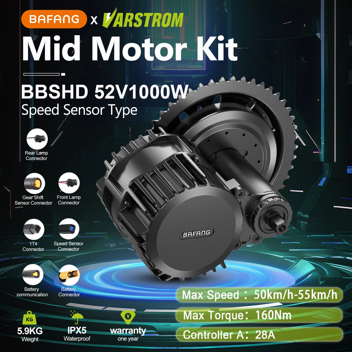 Bafang BBS02B Mid Drive Electric Bike Motor Conversion Kit