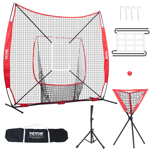 SucceBuy Baseball Practice Net With Strike Zone And Ball Collector