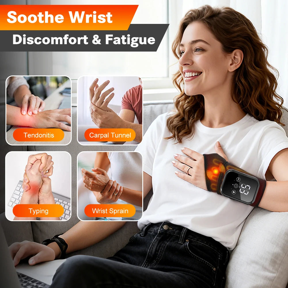 Hailicare Heated Wrist Brace With Three Heat And Vibration Modes