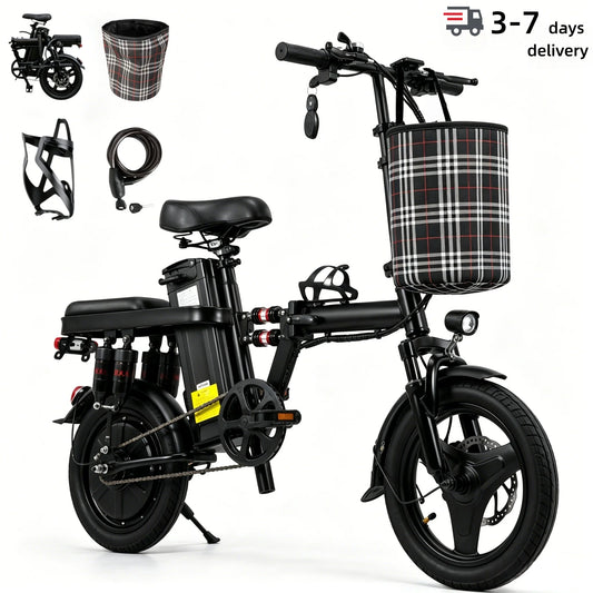 Foldable Adult Electric Bicycle 500W Motor 48V Battery