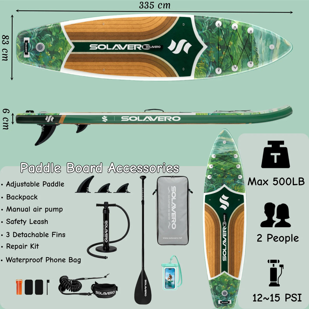 Nebmaax Inflatable Stand Up Paddle Board With Non Slip Deck
