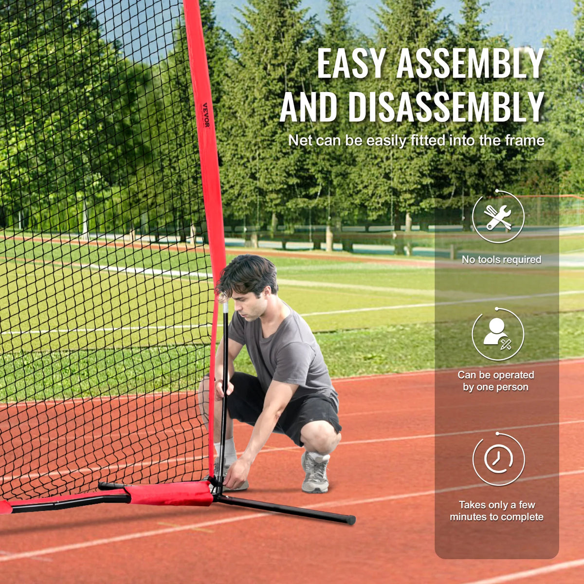 Portable Sports Backstop Net With Carry Bag For Training